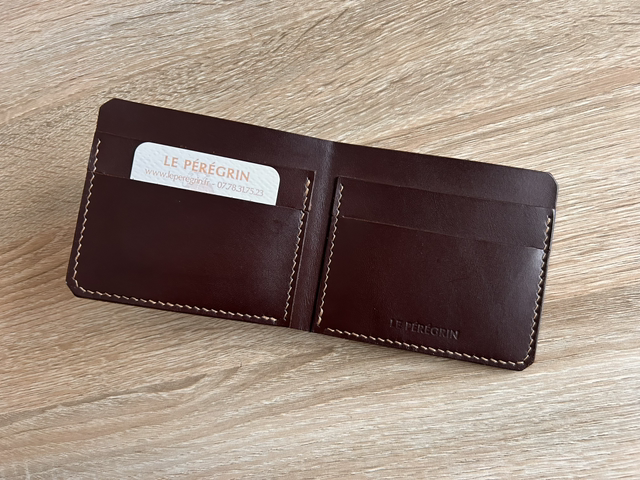 Portefeuille en cuir - Coloris « Chocolat » - Fabriqué à la main en France