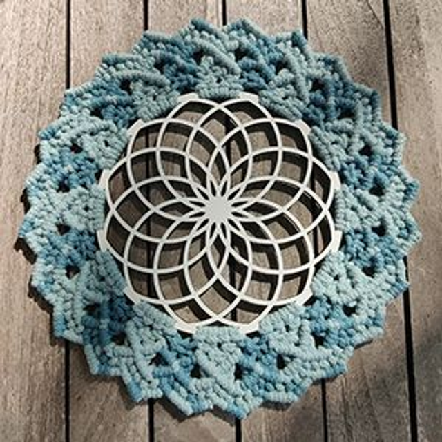 Mandala Tore bicolore bleu