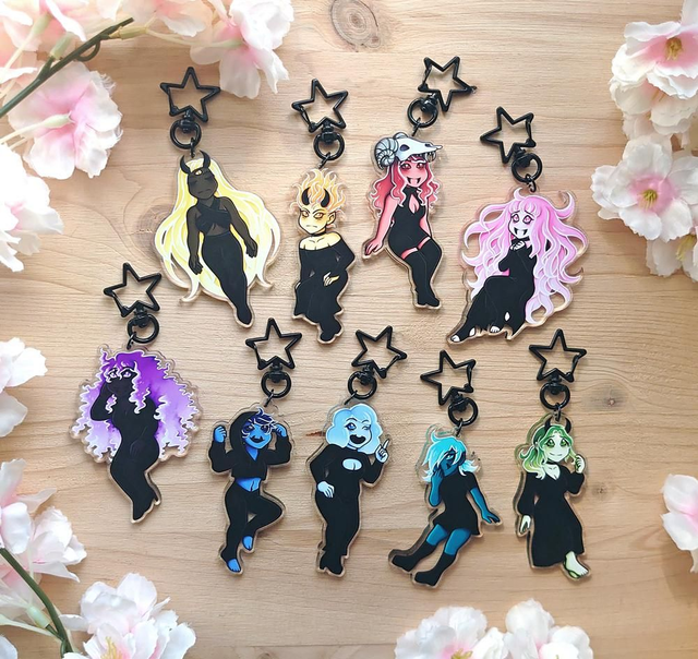 Ink Demon OCs Keychains