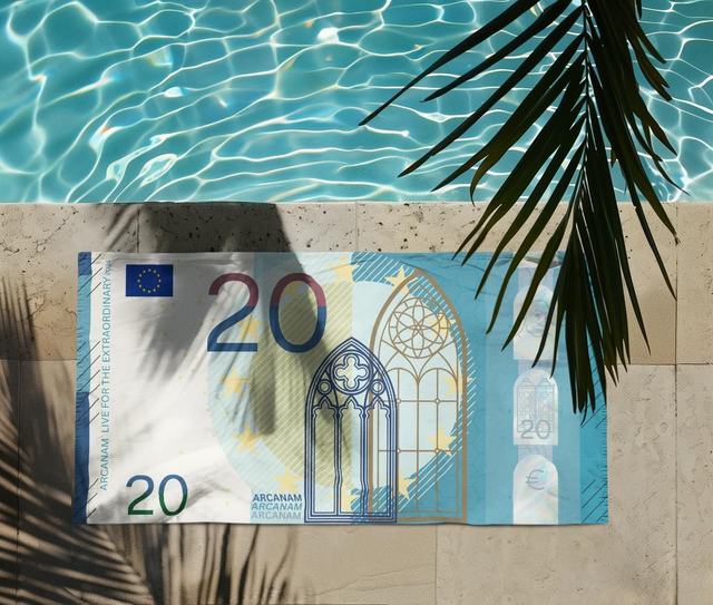 Strandtuch: "20€ sind 20€"