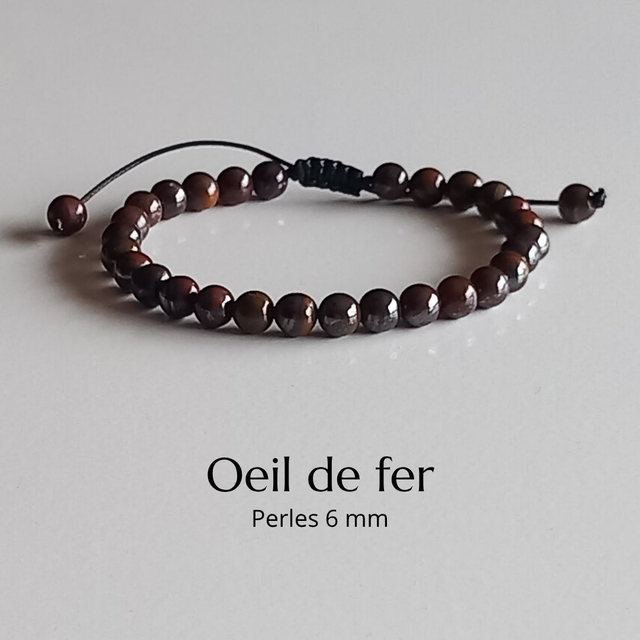 Bracelet ajustable en Oeil de fer