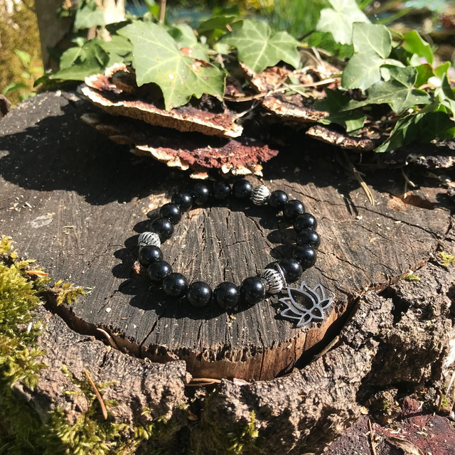 BRACELET MALA en Tourmaline Noire du Brésil GM