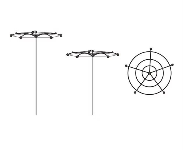 Umbrella Supports in 16mm solid steel.