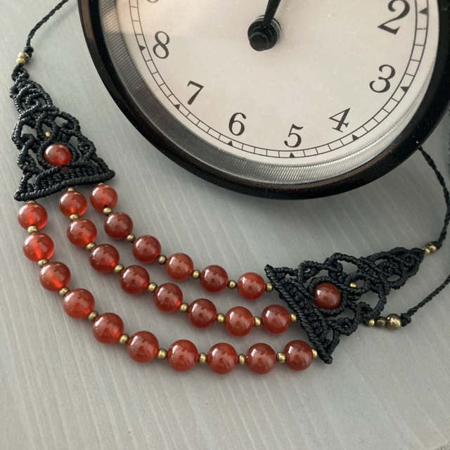 It‘s that Red Makramee Kette mit Karneol