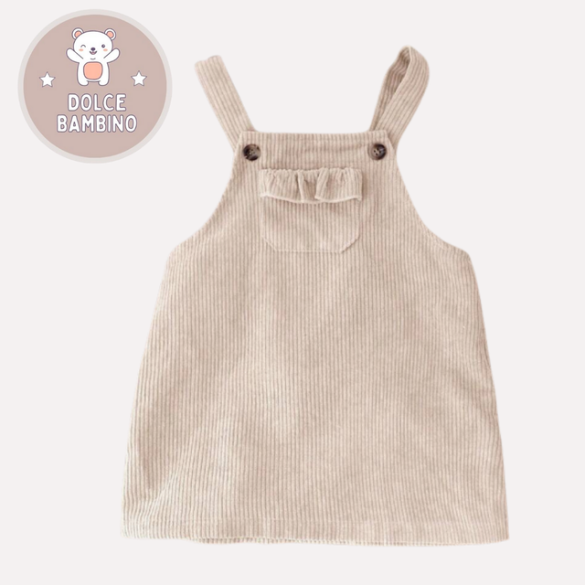 Vestido de peto de pana