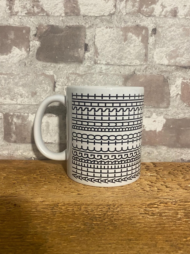 Allergic to Bullsh*t Hidden Swear Word Mug