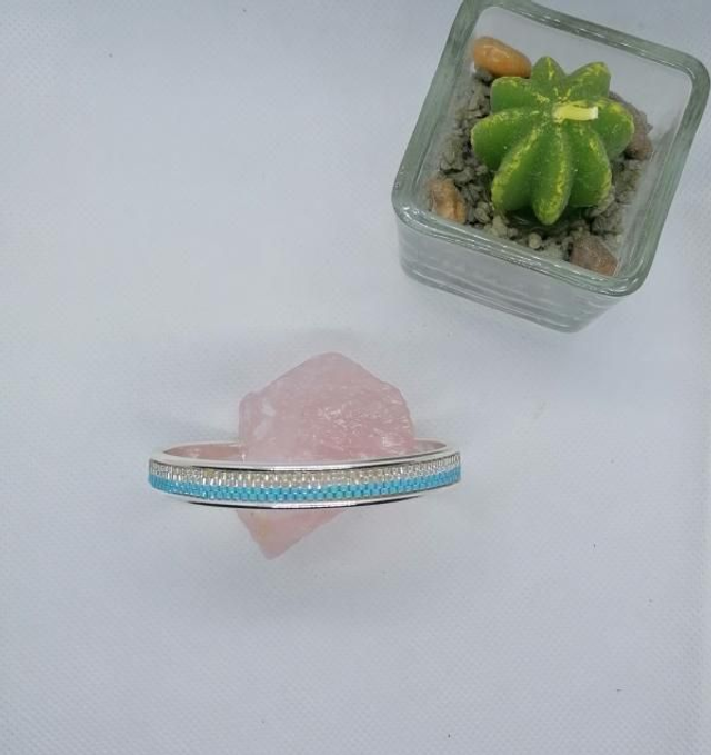 Ligne bleue ciel/argentée