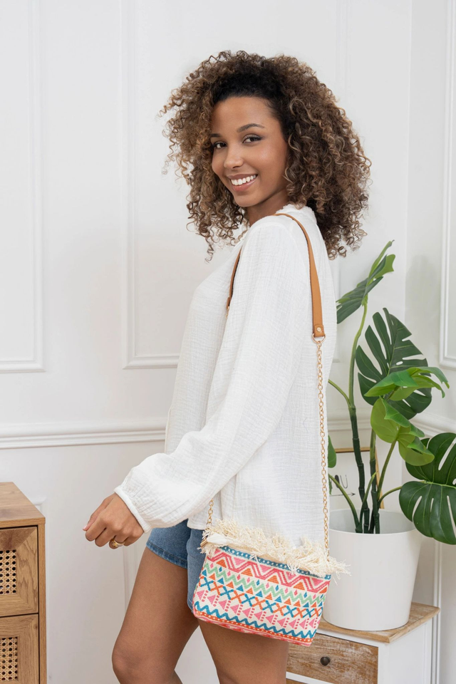 Sac imprimé multicolore 