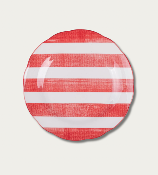 Striped Red Fruit Plate