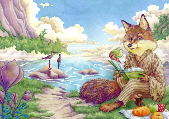 07 la pause au bord du lac A3 print 