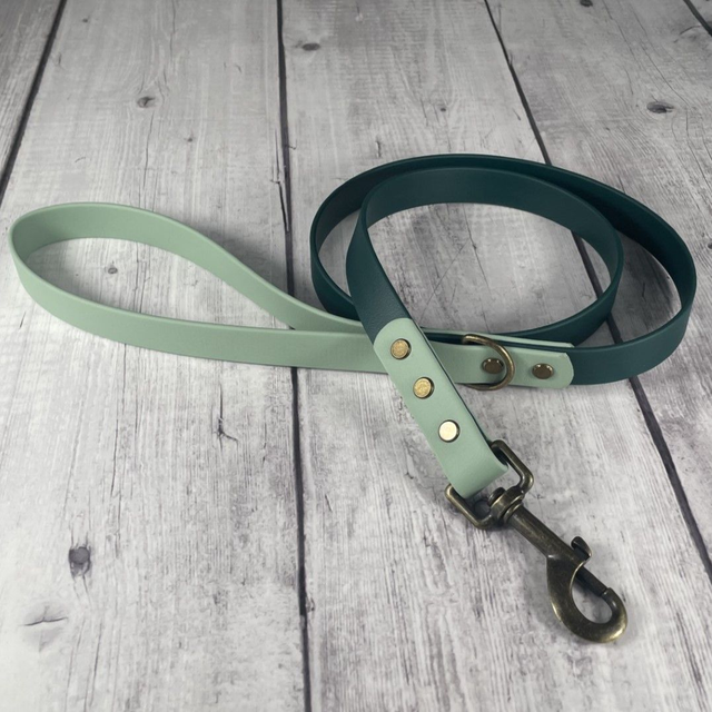 Forest Green & Sage Green Waterproof BioThane® Lead