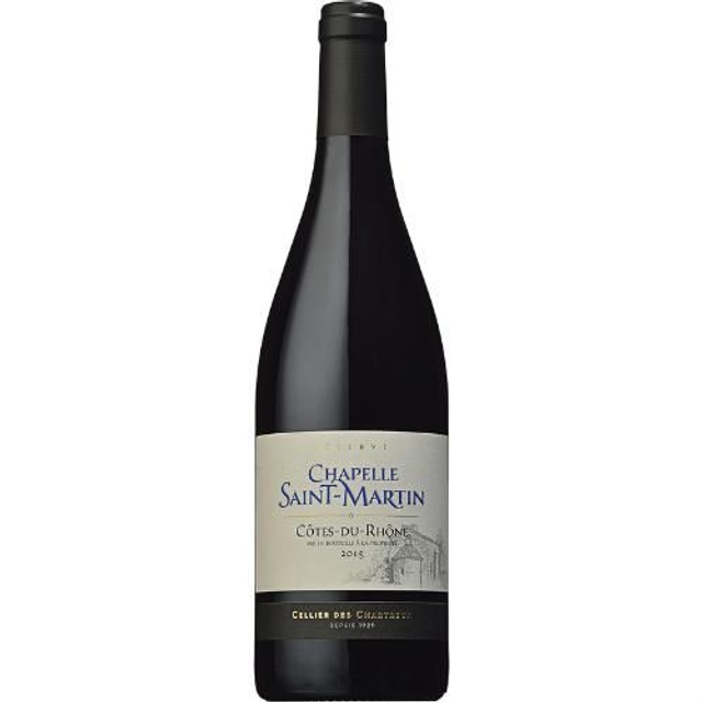 AOP COTES DU RHONE - CHAPELLE SAINT MARTIN - CELLIER DES CHARTREUX RGE 0.75 L / 14%
