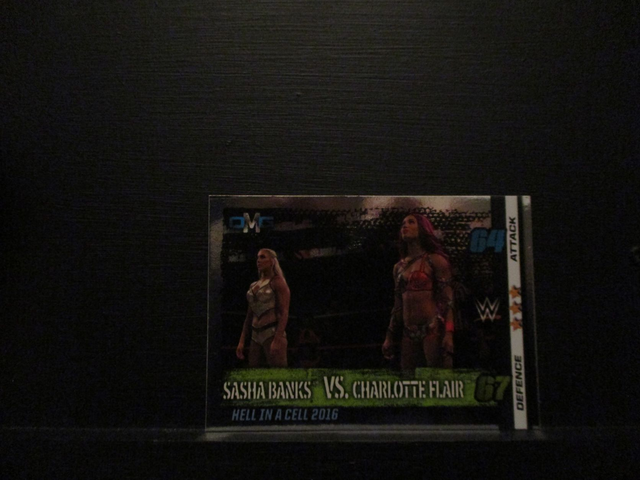 Sasha Banks VS. Charlotte Flair - OMG Slam Attax 10th Edition Original Trading Card #61