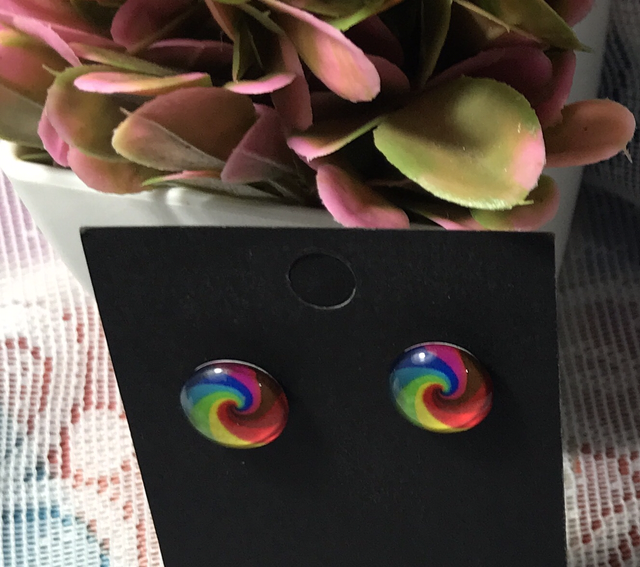 Mixed Stone Stud Earrings - STU56