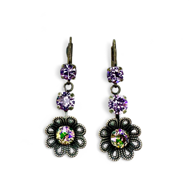 Ohrhänger BLÜMCHEN Violet Paradise, Lila