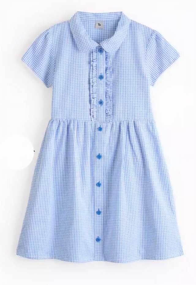 School dress with buttons