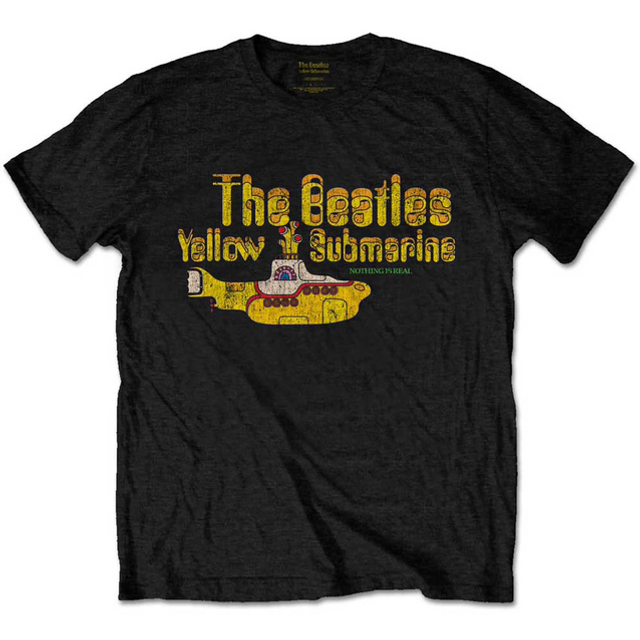 BEATLES UNISEX T-SHIRT: NOTHING IS REAL (Yellow Submarine)