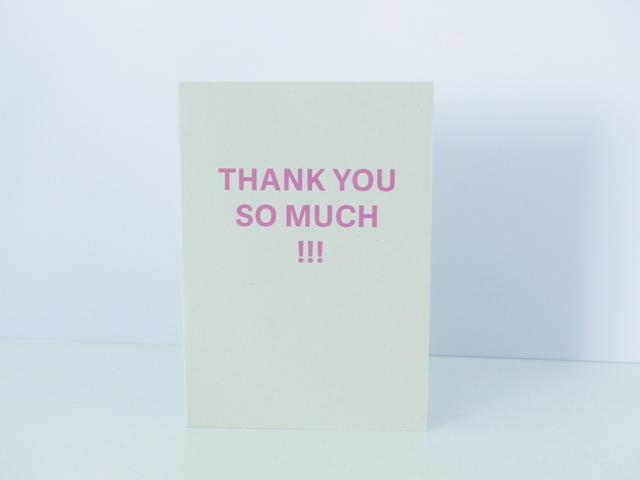 Thank You So Much mini greetings card
