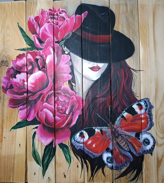 La dame aux pivoines