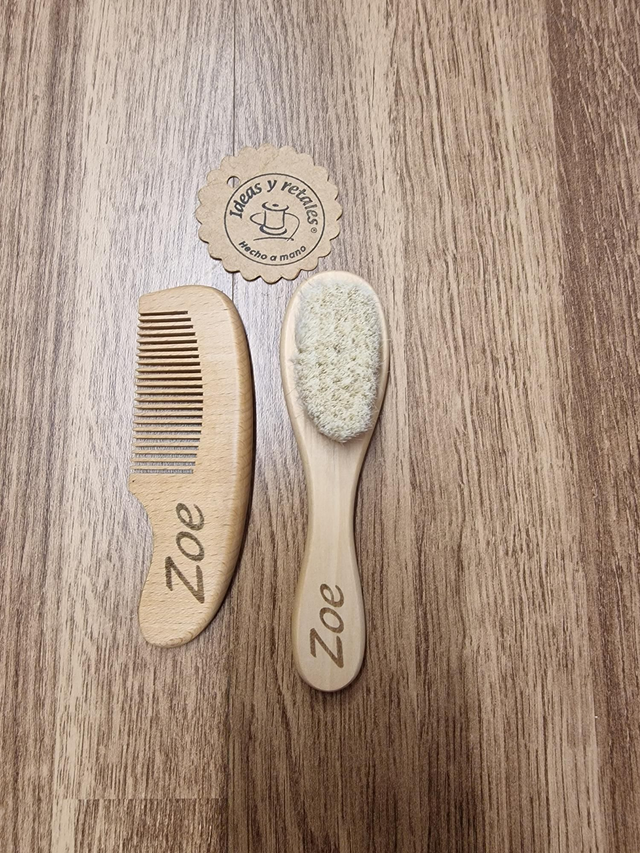 Peine y cepillo madera 