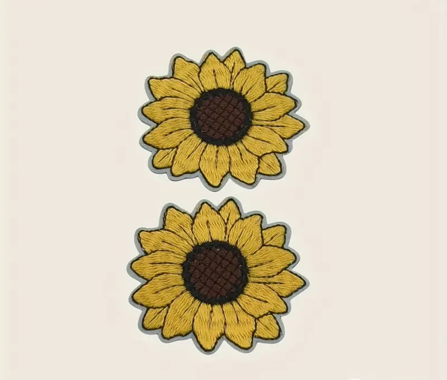 Sun flower embroidered patch 