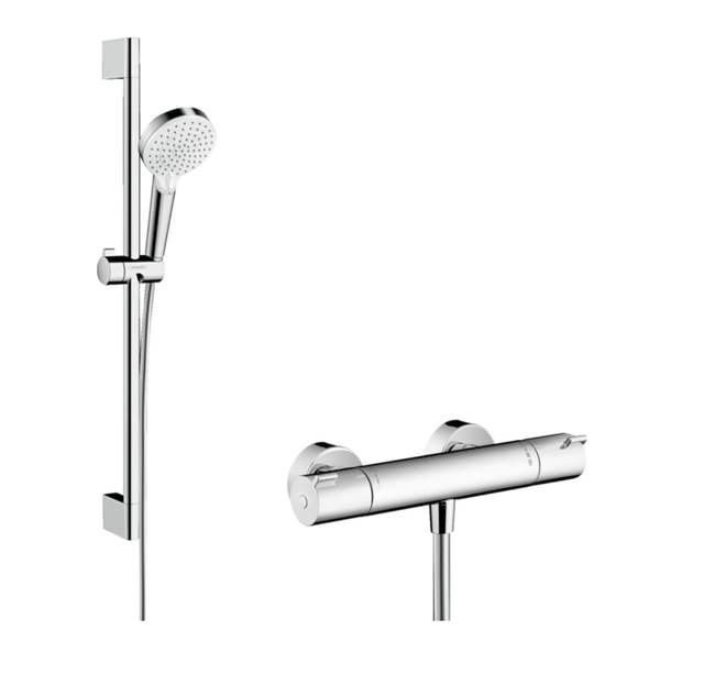 CROMETTA ECOstat Bar Mixer Shower Kit 1001CL (SUPPLIED &amp; FITTED - Subject to Survey)
