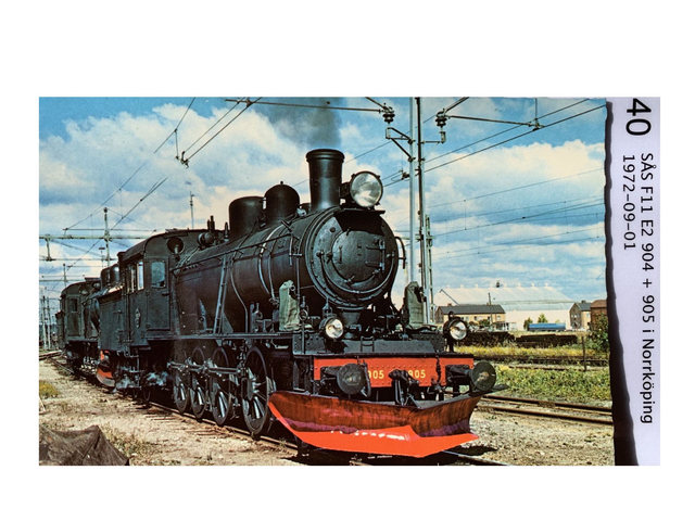 40. SÅS:s F11 E2 904 + 905 i Norrköing 1972-09-01