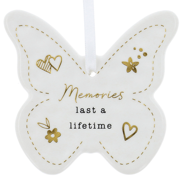 Positive Message Gift Butterfly Hanger Memories last a lifetime