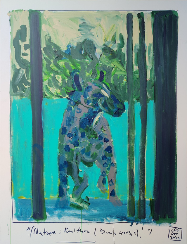 Natura i kultura 3, 116x89 akryl płótno 2024