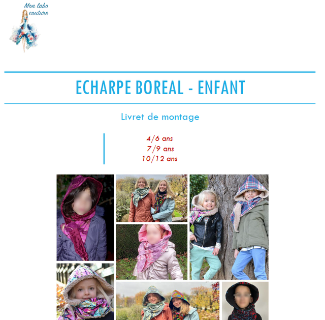 BOREAL - Patron PDF (Format A4) - Version enfant à coudre