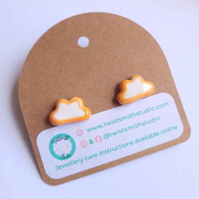 Fluffy Clouds Stud Earring - 4 Colours available