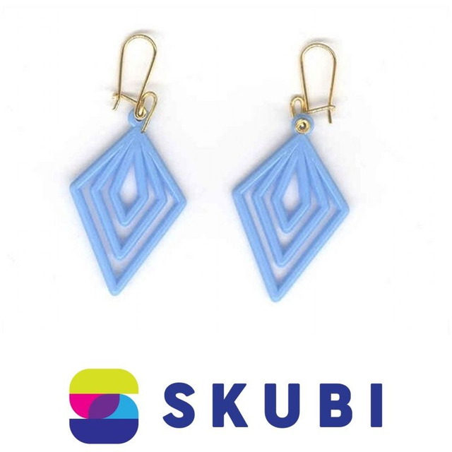 RETRO NÁUŠNICE PLASTOVÉ - 3.5 CM - NA HÁČKU (č. 85)