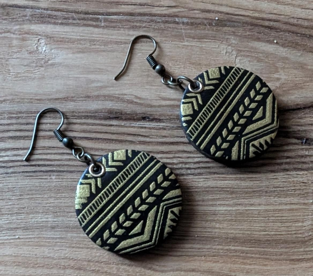 Boucles d'oreilles pâte polymère 