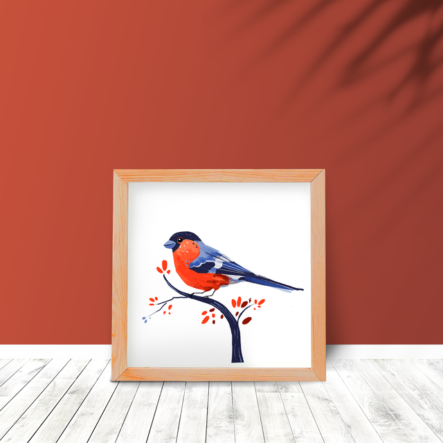 Print Oiseau Bouvreuil