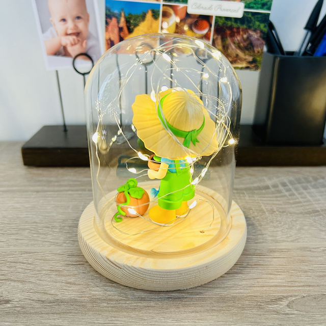 Cloche lumineuse la jardinière colorée