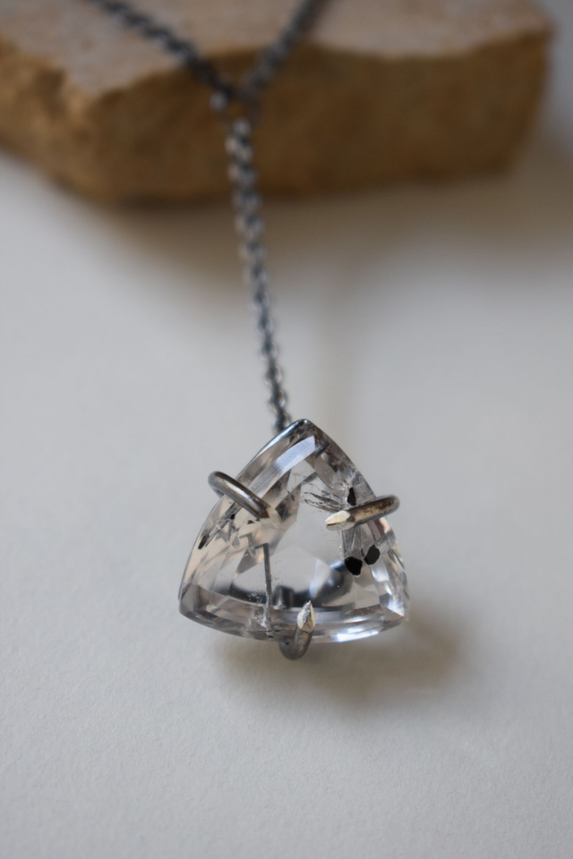Collier Quartz à Tourmaline 