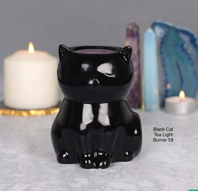 Black Cat Tea Light Burner 