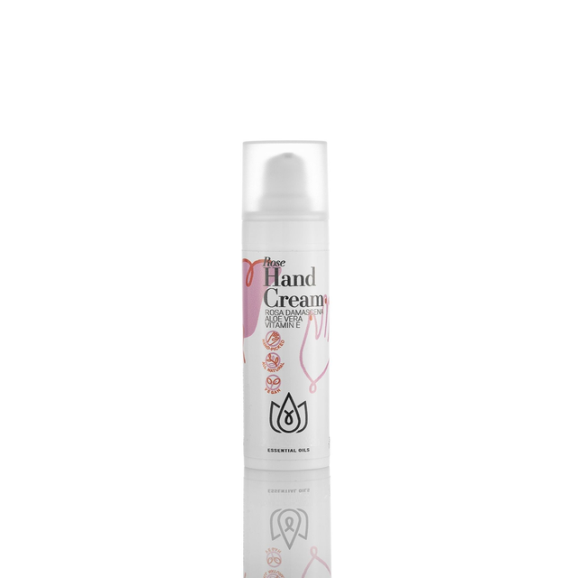 Hand cream with rose oil, aloe vera and vitamin E