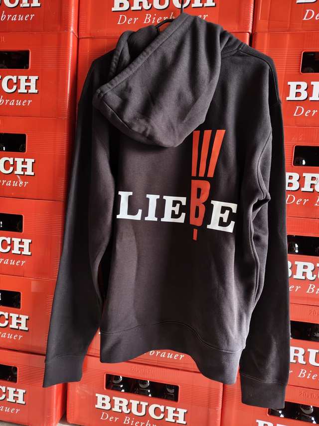 Hoodie - "Liebe" - schwarz