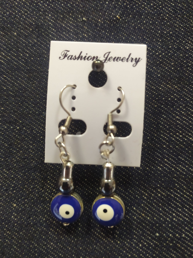 BRINCOS HEMATITE E OLHO TURCO