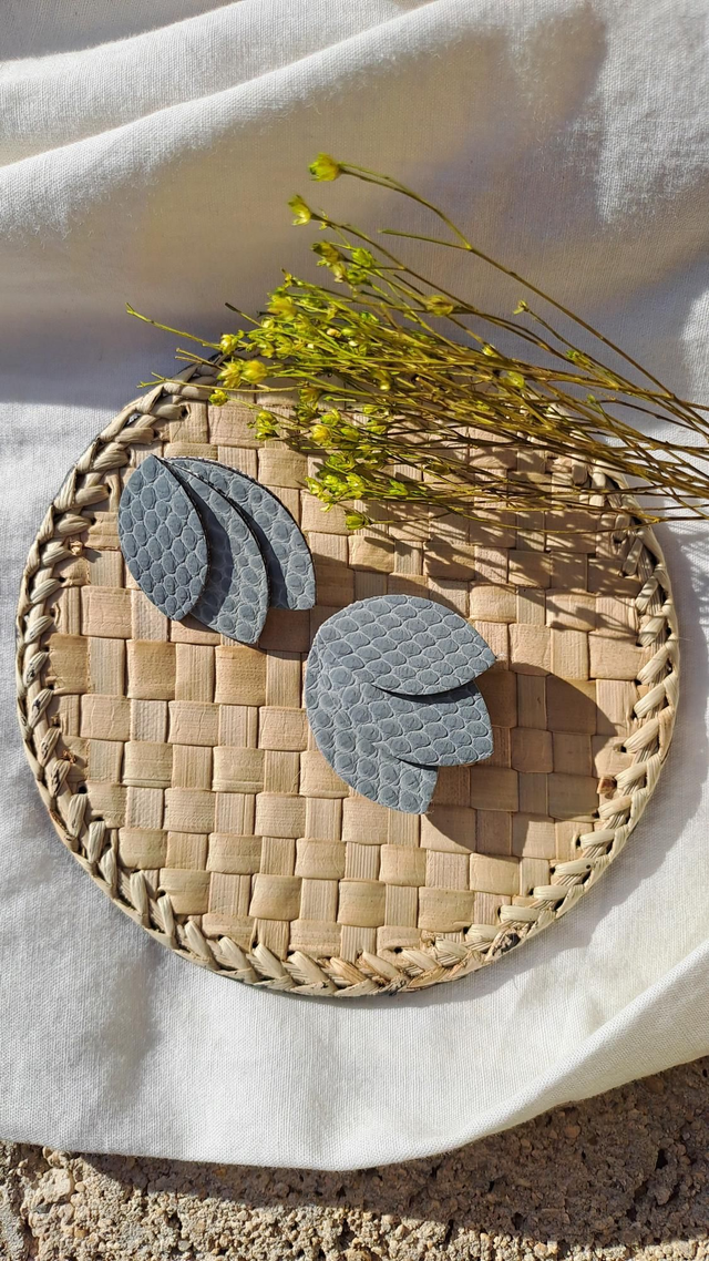 Boucles d'oreilles en matières végétales de pommes 