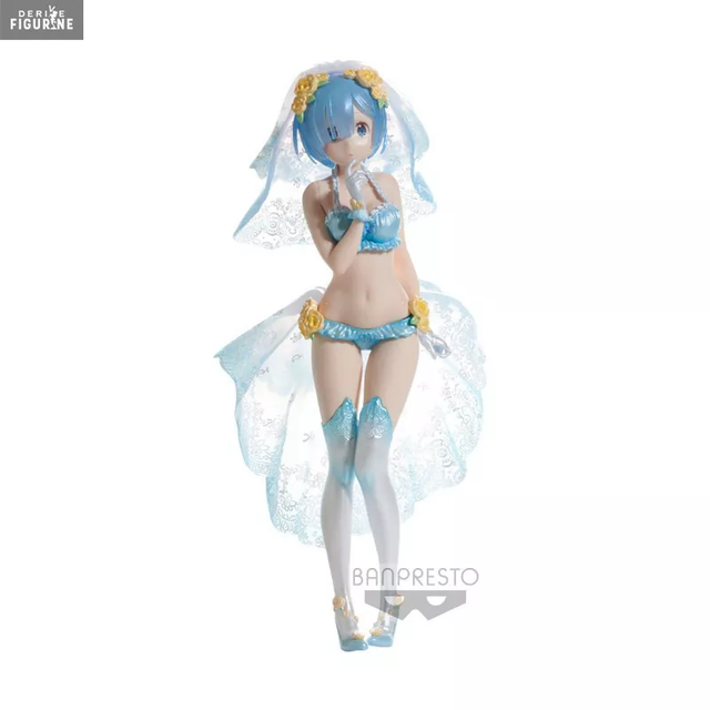 Rem - Re: Zero - Figurine EXQ 22cm 👰‍♀️💙