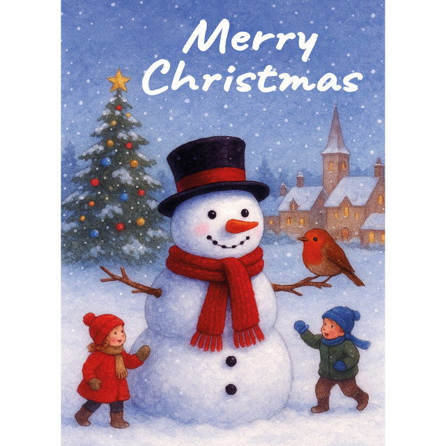 Christmas Cards Snowman - 10 Pack