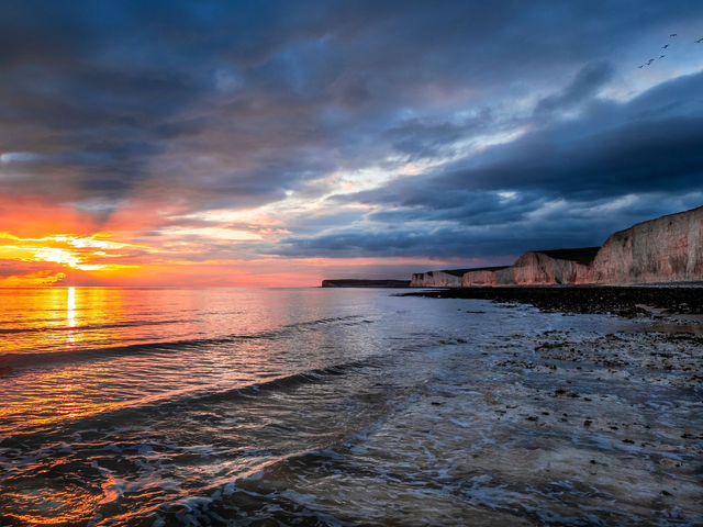 Birling Gap &amp; Seven Sisters at Sunset - Eastbourne | Prints &amp; Mounts | Landscape Photography