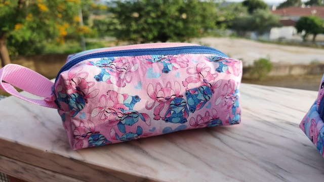 Estojo escolar triplo Stitch