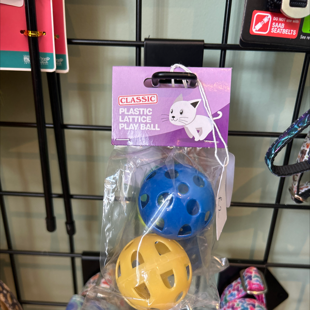 Classic cat plastic ball 2 pack 