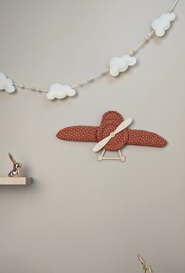 Suspension avion - terracotta orangé