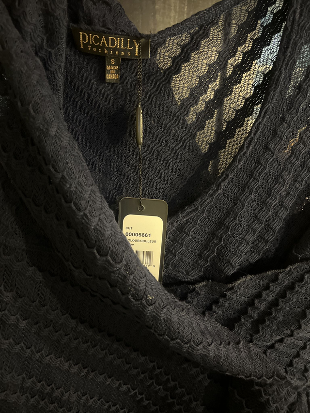 Picadilly sininen neulostunika - erillisellä topilla ja kauluksella 