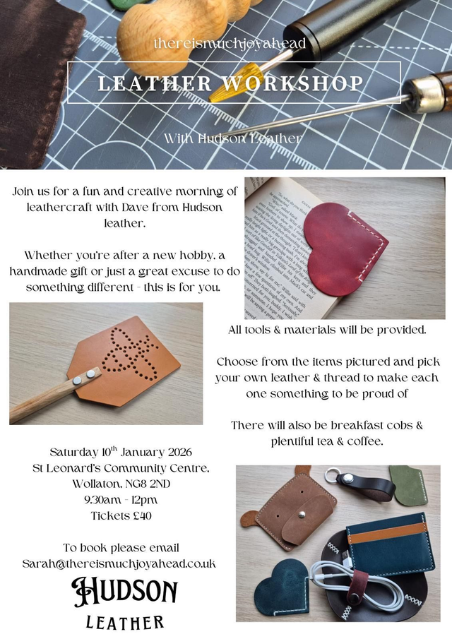 Leather Workshop - 10th January 2026 - 9.30am