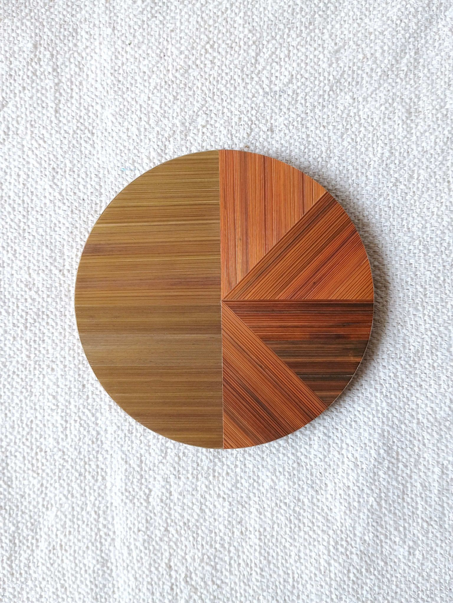 Dessous de verre Rond Collection BOIS